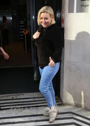 Sheridan Smith at Chris Evans breakfast show in London