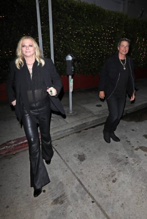 Sheryl Berkoff - Pictured at Giorgio Baldi after having dinner in Santa Monica