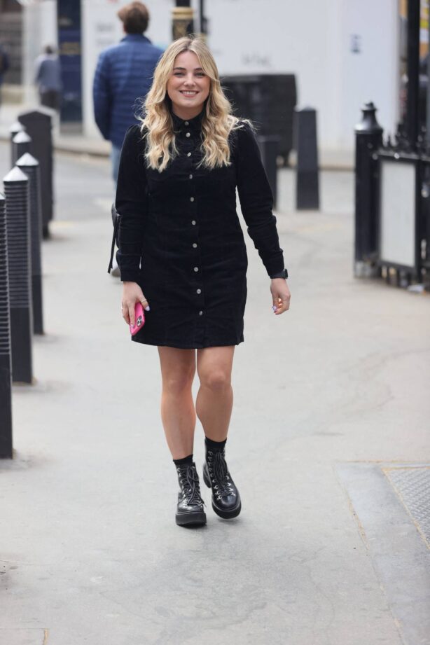 Sian Welby - In a black dress in London