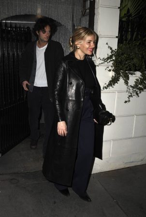 Sienna Miller - Seen at Cara Delevingne's first performance of Cabaret in London