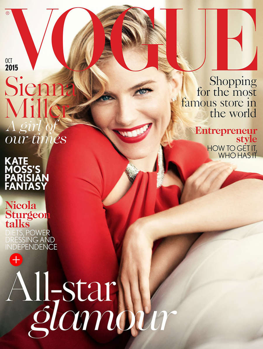 Sienna Miller - Vogue UK Magazine Cover (October 2015)