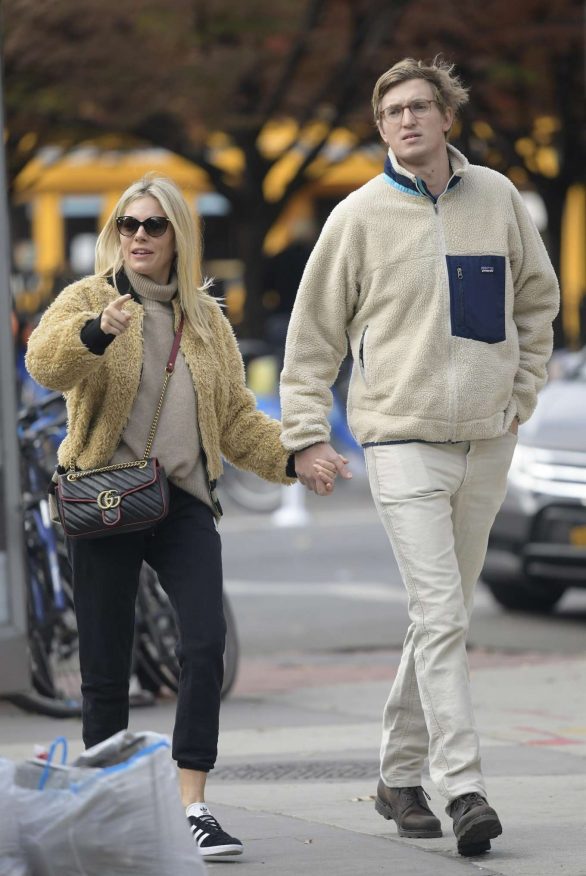 Sienna Miller with boyfriend Lucas Zwirner in New York City