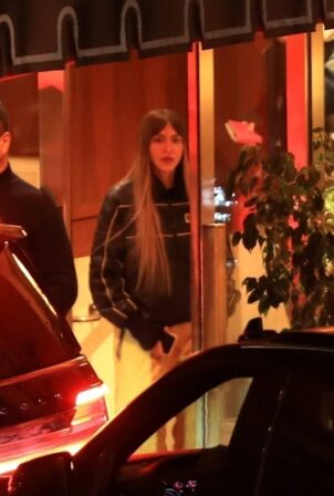 Simi Khadra - Exits the Sunset Tower Hotel after dinner in West Hollywood