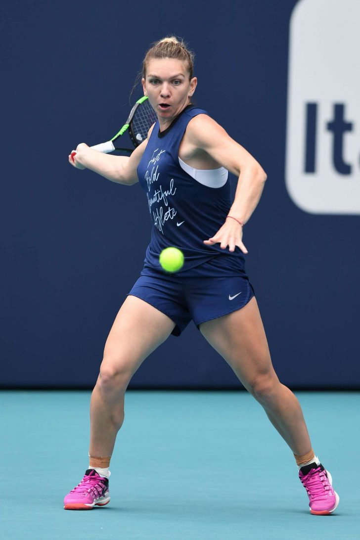 Simona Halep - Miami Open Tennis Tournament Practice in Miami