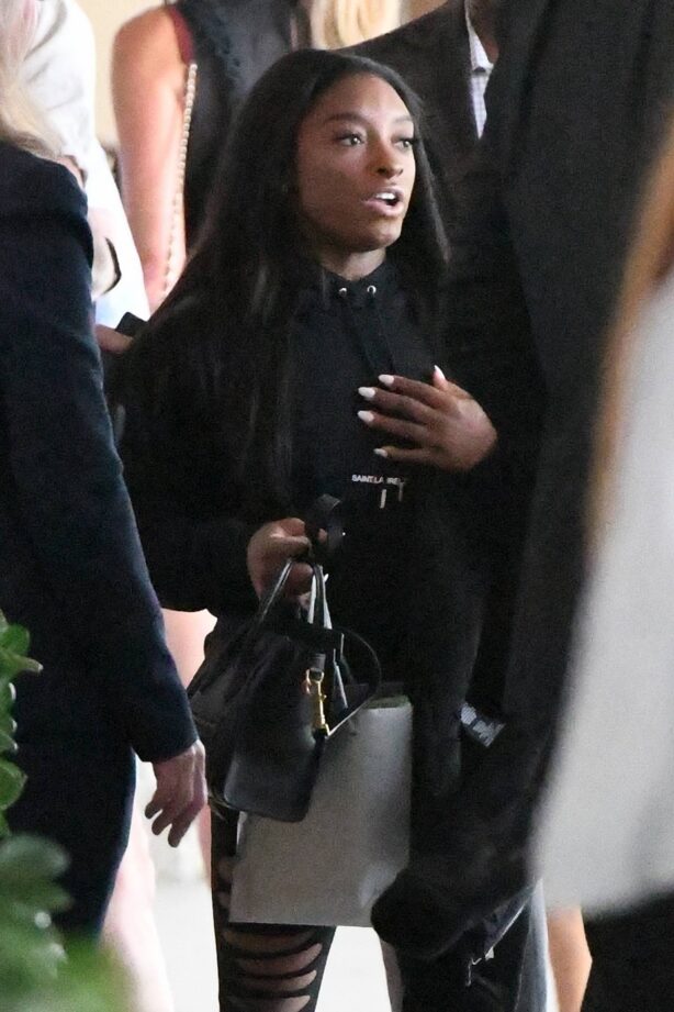Simone Biles - Is seen leaving her hotel in Miami