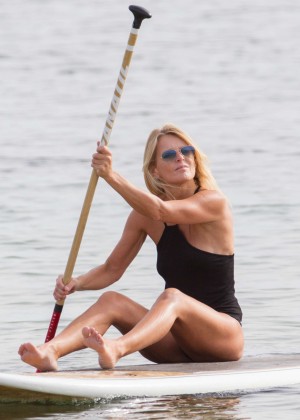 Simone Callahan in Bikini Paddleboarding in Melbourne