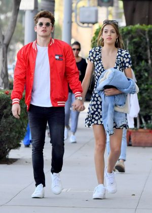 Sistine Stallone and Gregg Sulkin - Holding hands as they leave All Saints in Beverly Hills