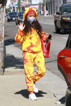 Skai Jackson - In a sweat pants at the DWTS studio in Los Angeles
