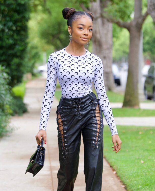 Skai Jackson - Looks chic while out to dinner in Beverly Hills