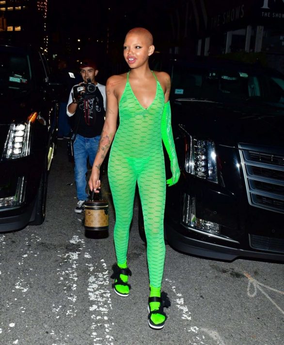 Slick Woods - Arriving to Rihanna's Fenty Afterparty in NY