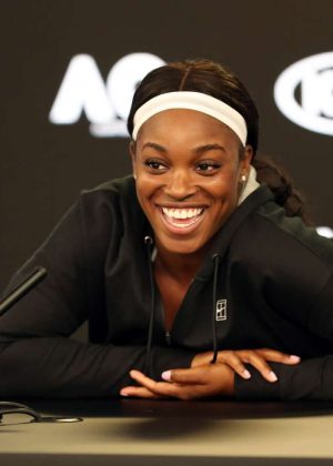 Sloane Stephens - Press Conference before the Australian Open 2018 in Melbourne