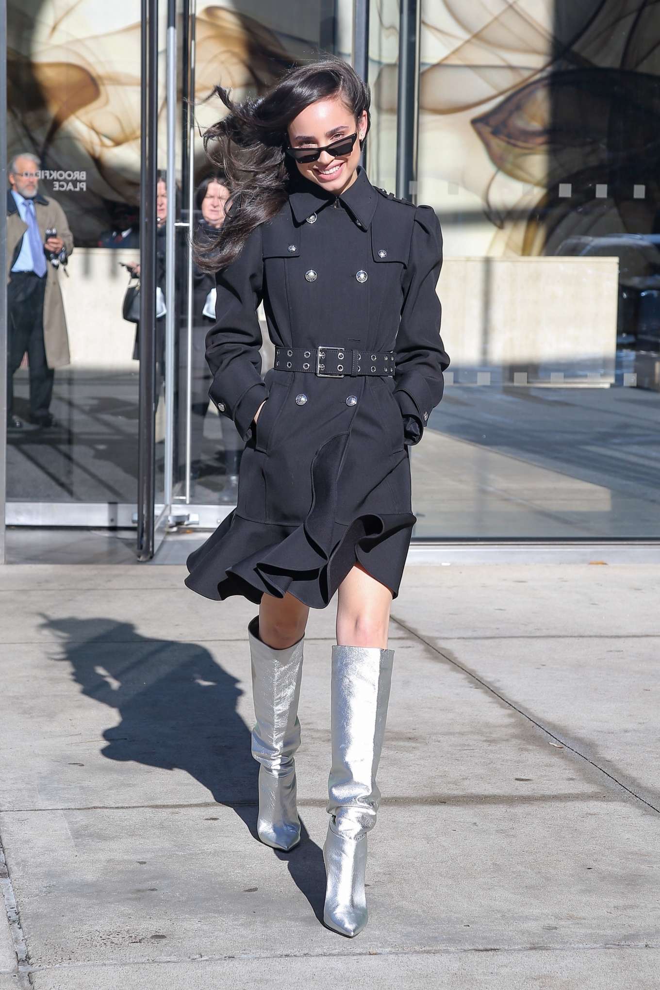 Sofia Carson in silver boots in New York-18 | GotCeleb