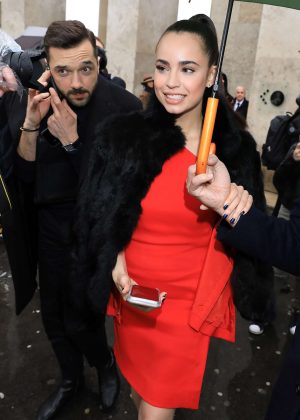 Sofia Carson Leaving Mugler Show in Paris