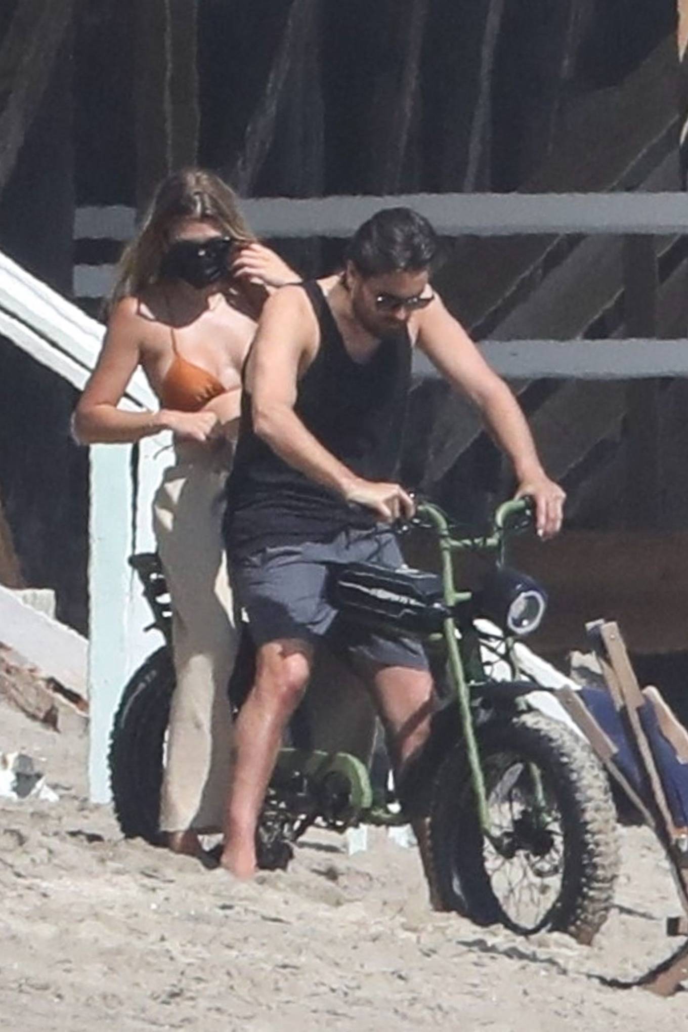 Sofia Richie and Scott Disick have some fun riding a motorbike in Malibu