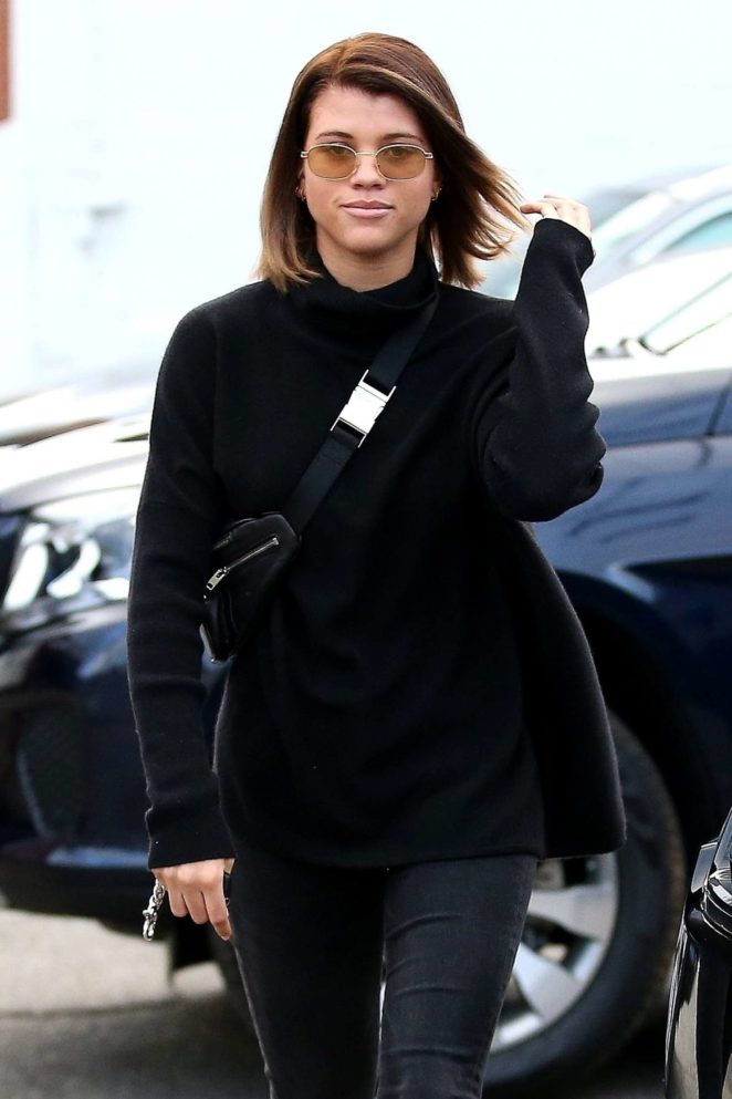 Sofia Richie - Goes brunette in Beverly Hills