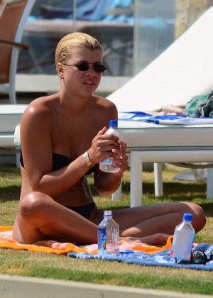 Sofia Richie - In bikini soaks up the sun in Malibu