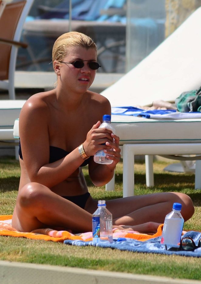 Sofia Richie - In bikini soaks up the sun in Malibu