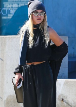 Sofia Richie in Black out shopping in Beverly Hills