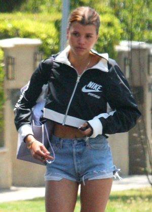 Sofia Richie in Denim Shorts - Out in Los Angeles