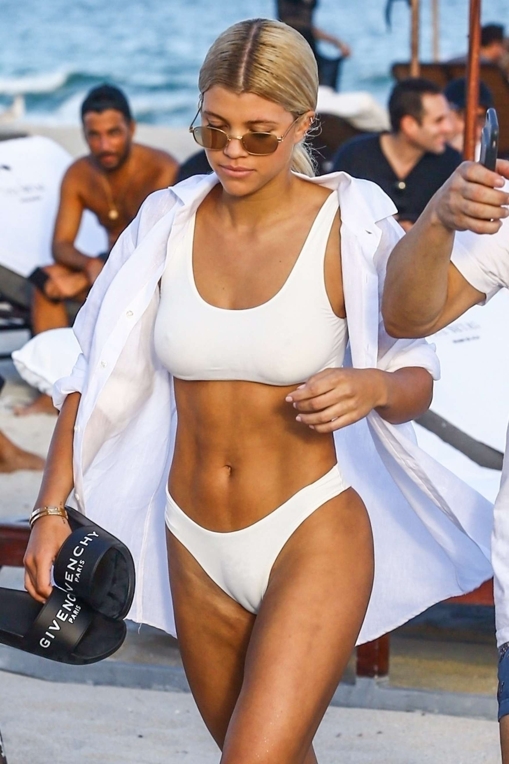 Sofia Richie 2017 : Sofia Richie: In White Bikini at Beach in Miami-36. 