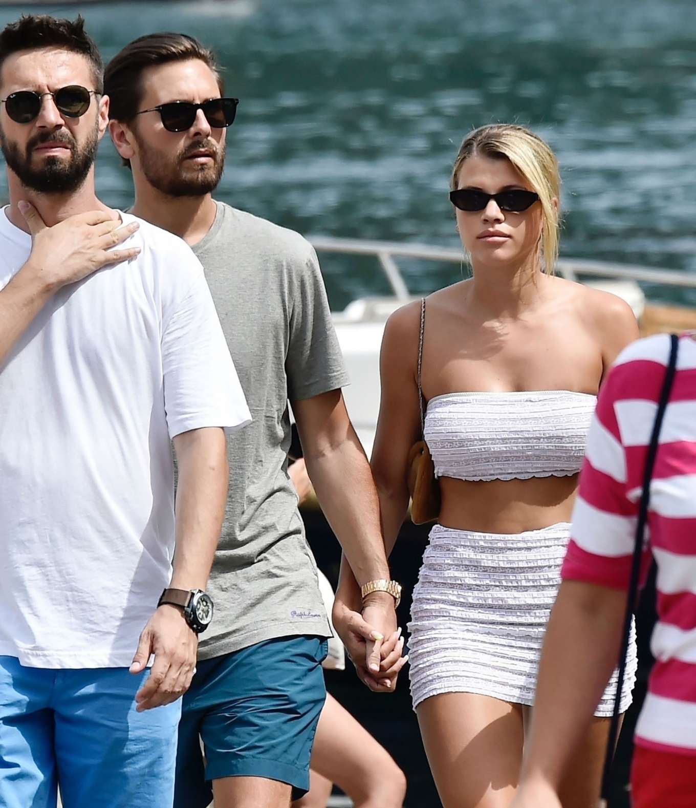 Sofia Richie â€“ Wears white mini skirt while enjoys a day in Portofino â€“ Italy