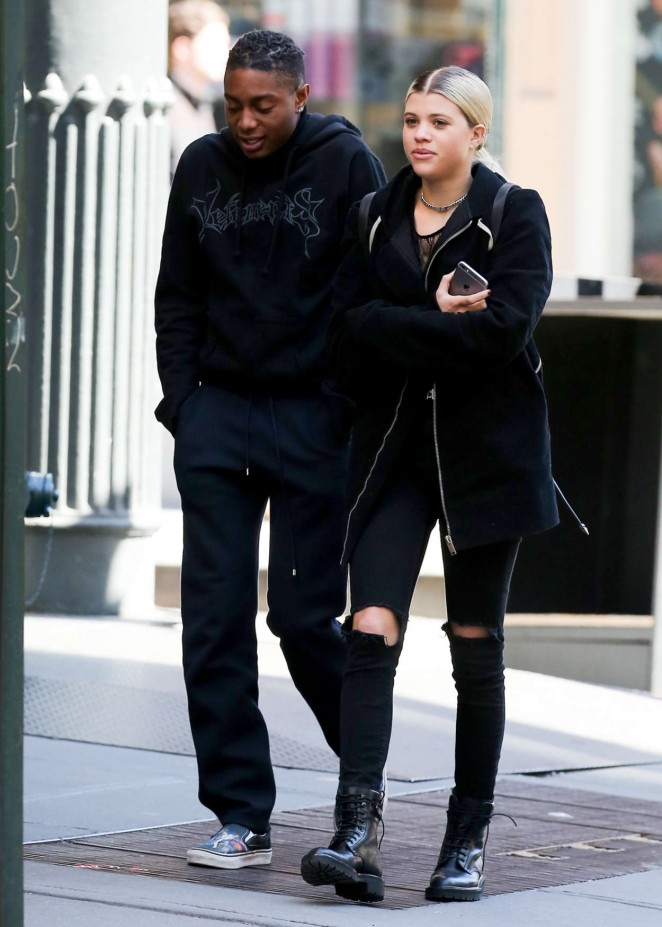 Sofia Richie with a friend out in Soho