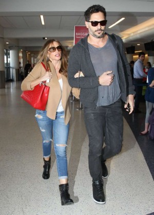 Sofia Vergara and Joe Manganiello at LAX Airport in LA