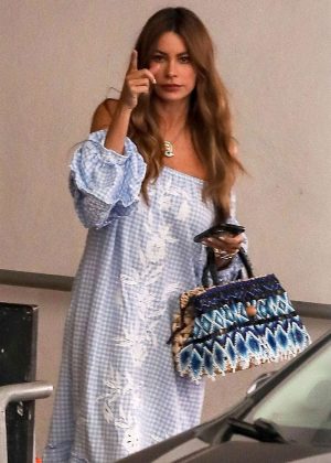 Sofia Vergara in Summer Dress - Out in Los Angeles