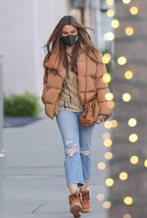 Sofia Vergara - Out on a chilly California weather at Ferrarini cafe in Beverly Hills