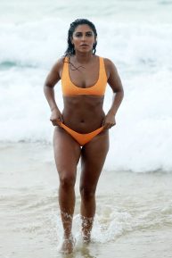 Sogand Mohtat in Yellow Bikini at Bondi Beach