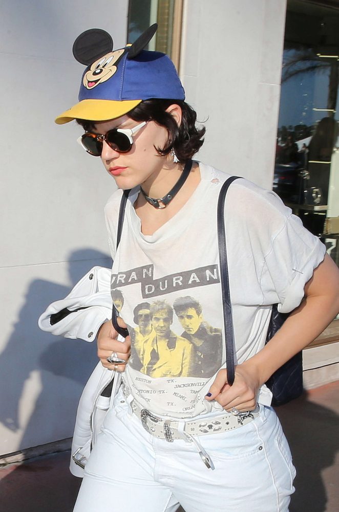 SoKo with Mickey Hat out in Cannes