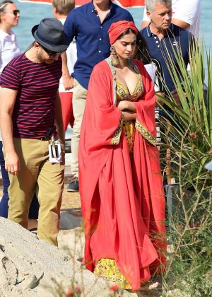 Sonam Kapoor on the beach in Cannes