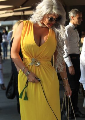 Sophia Wollersheim in Yellow Dress out in LA