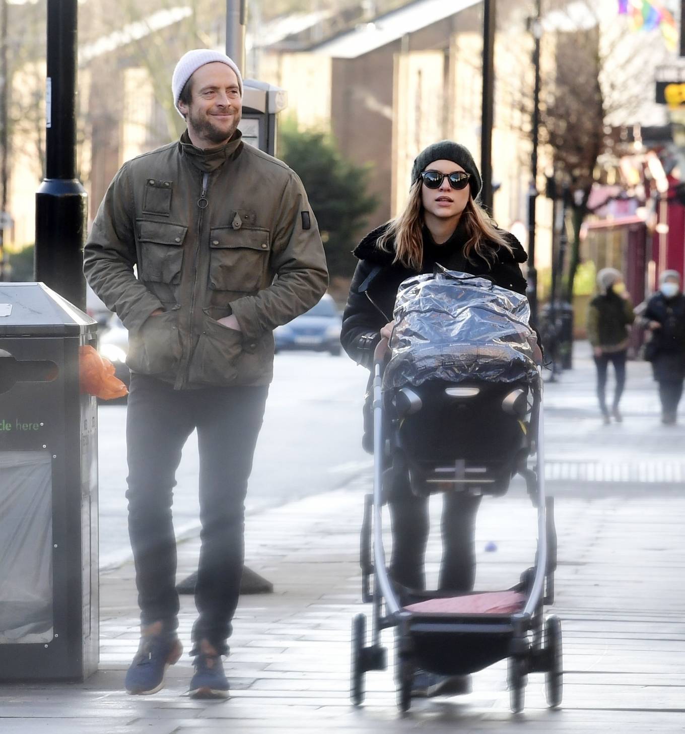 Sophie Cookson – With her newborn baby in London – GotCeleb