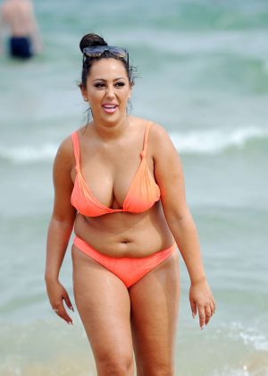 Sophie Kasaei in Bikini on a beach in Australia