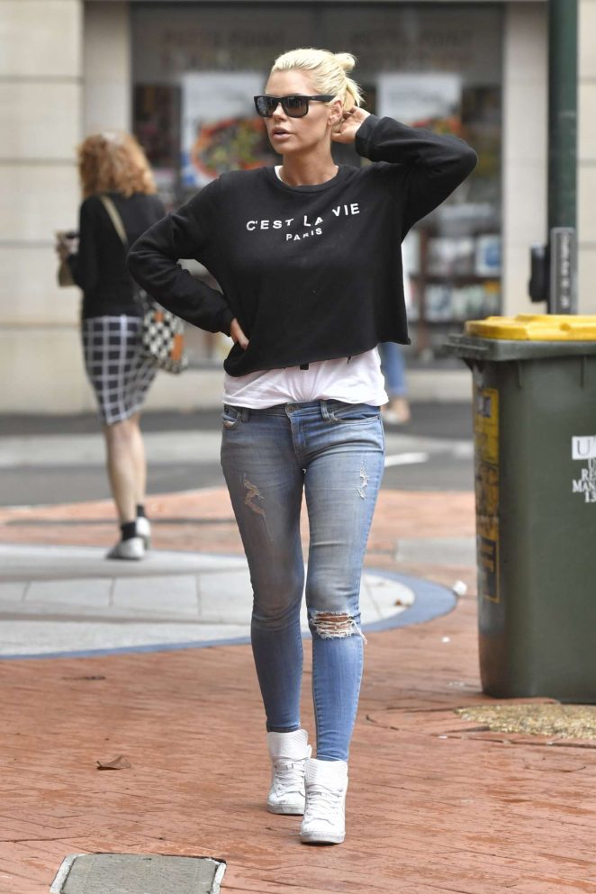 Sophie Monk in Jeans out in Sydney