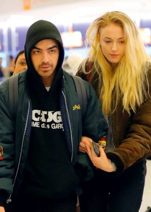Sophie Turner and Joe Jonas Arriving in NYC