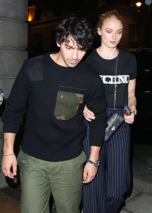 Sophie Turner and Joe Jonas at 34 Restaurant in Mayfair