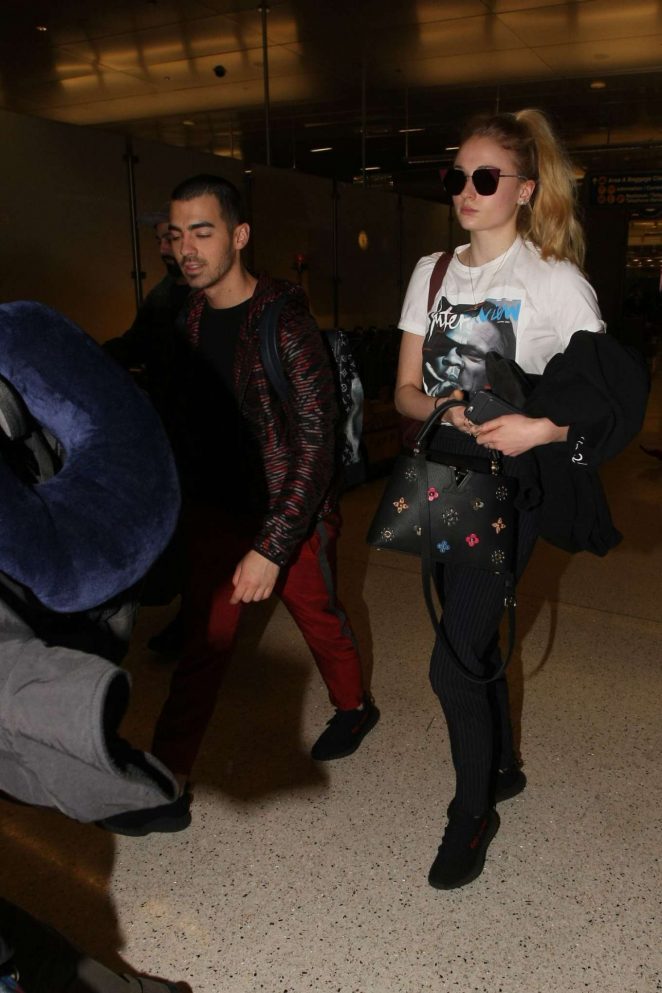Sophie Turner and Joe Jonas at LAX Airport in Los Angeles
