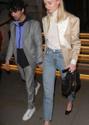 Sophie Turner and Joe Jonas at The Arts Club in London