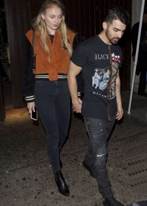 Sophie Turner and Joe Jonas Leaving a Jonas Brothers Private Party in West Hollywood