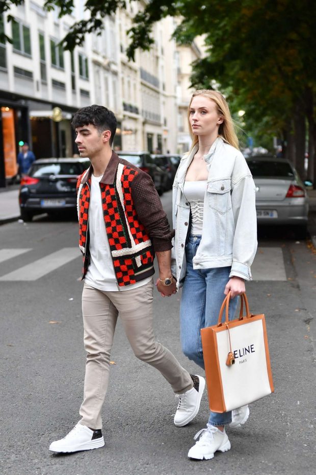 Sophie Turner and Joe Jonas - Leaving Celine Boutique in Paris