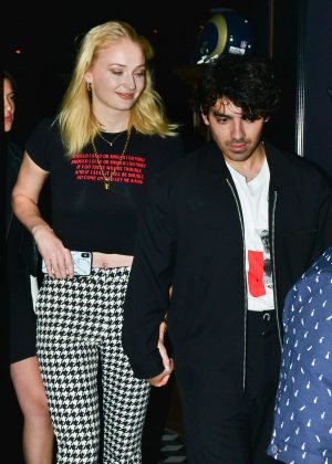 Sophie Turner and Joe Jonas -  Leaving Craig's Restaurant in West Hollywood