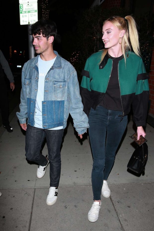 Sophie Turner and Joe Jonas - Leaving Mr Chow in Beverly Hills