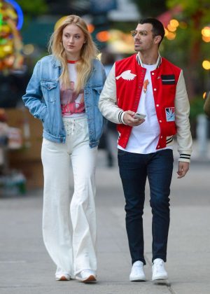 Sophie Turner and Joe Jonas out for an evening walk in NY