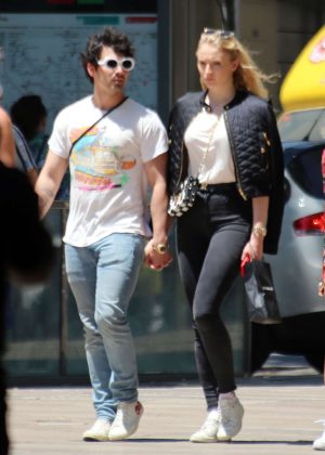 Sophie Turner and Joe Jonas - Out for some lunch in Barcelona