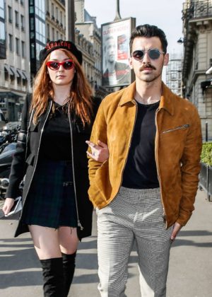 Sophie Turner and Joe Jonas Out shopping in Paris