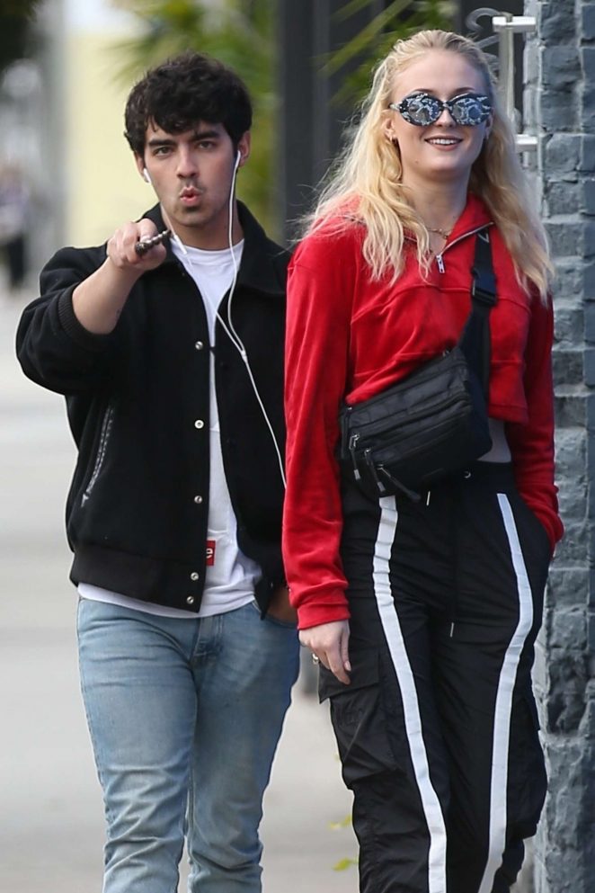 Sophie Turner and Joe Jonas Shopping at Kitson Kids in West Hollywood