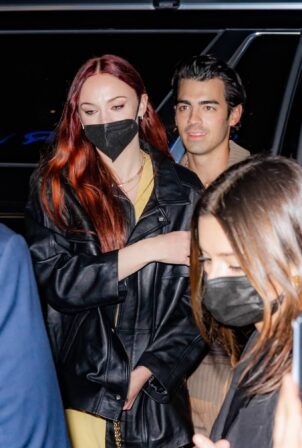 Sophie Turner - Arrives at Taylor Swift’s SNL performance in New York