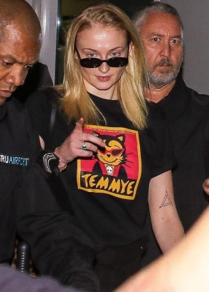 Sophie Turner - Arrives at the airport in Sao Paulo
